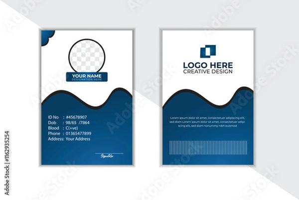 Obraz Modern and minimalist id card template | Creative id card design for your company employee.