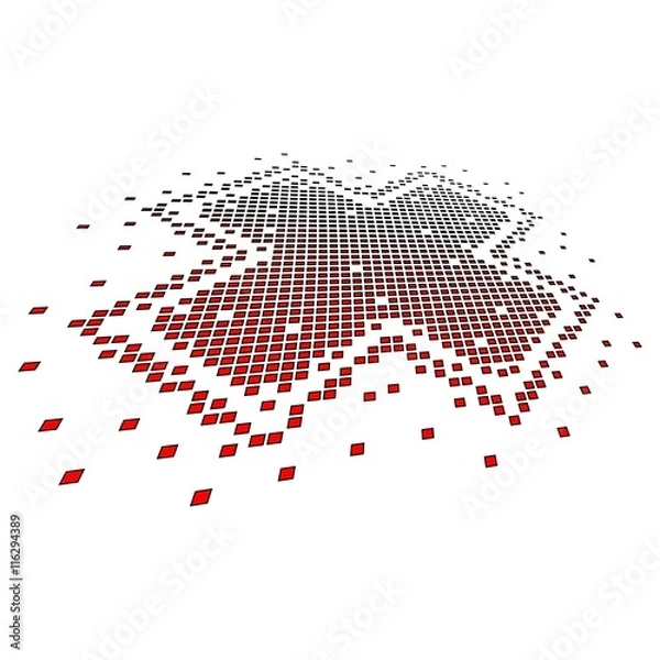 Obraz Shattered Pixel - X mark