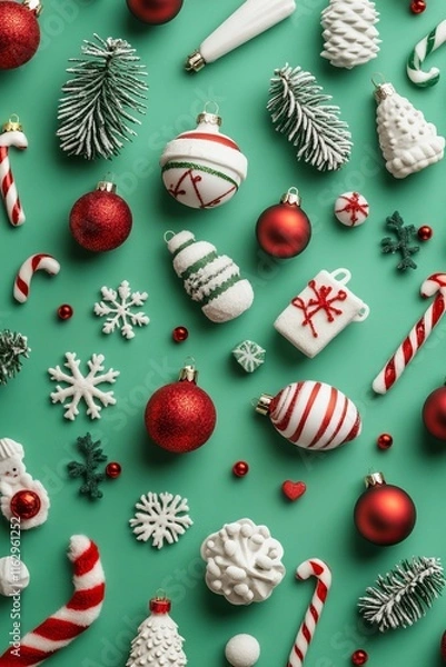 Fototapeta Christmas pattern