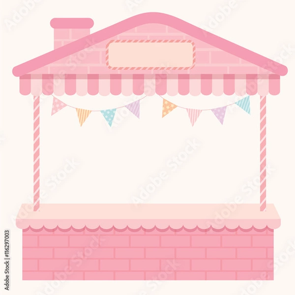 Obraz Empty pink house booth 