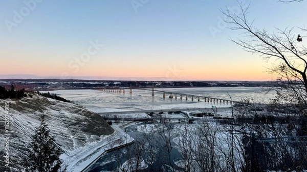 Obraz Sunset in the winter