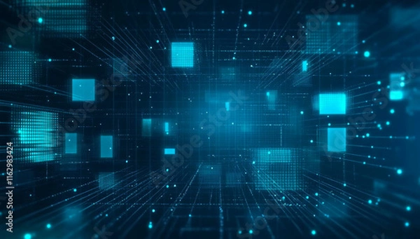 Fototapeta teal minimalistic tech background 
