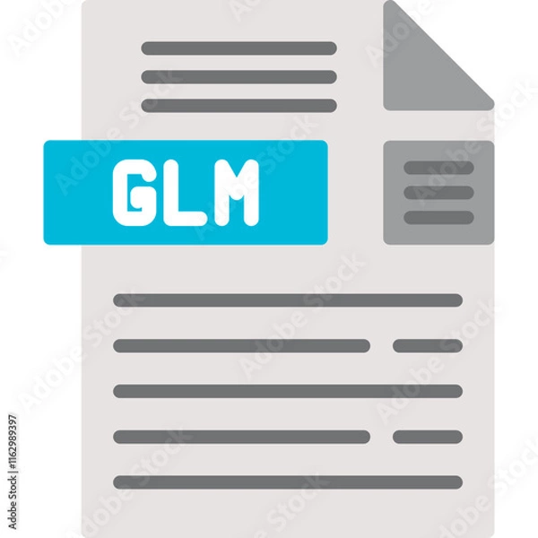 Fototapeta GLM File Format Icon