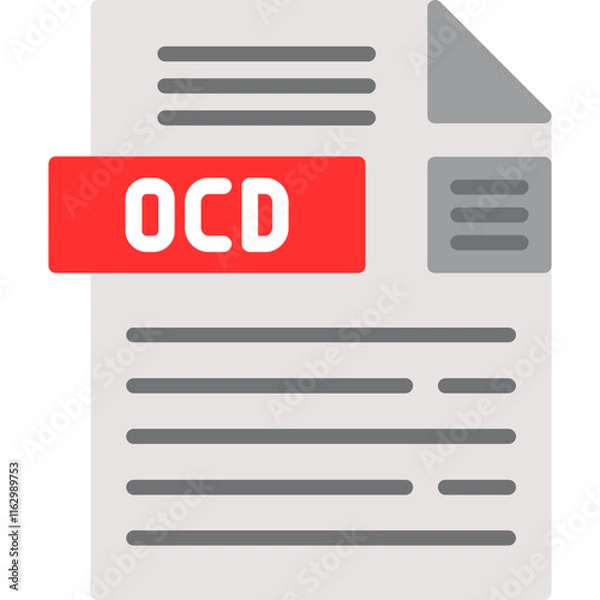 Fototapeta OCD File Format Icon