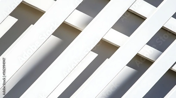Fototapeta White latticework pattern creating geometric shapes