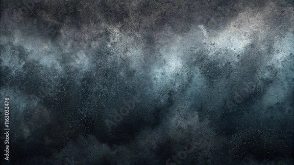 Fototapeta Dark abstract textured background, with subtle gradients of black and gray tones, creating a rough, grainy, and slightly wavy pattern. The texture resembles a chalkboard or charcoal surface with faint