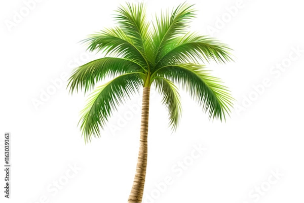 Obraz palm tree isolated on white