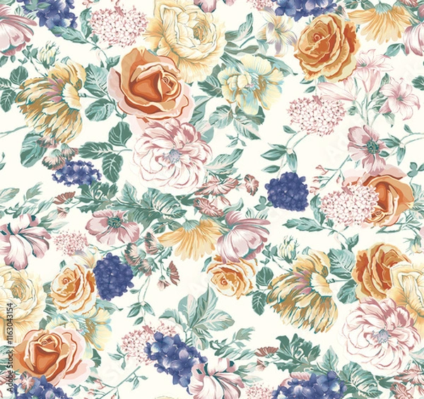 Obraz New Perfect Flower Pattern, Digital Flowers, Flower Print
