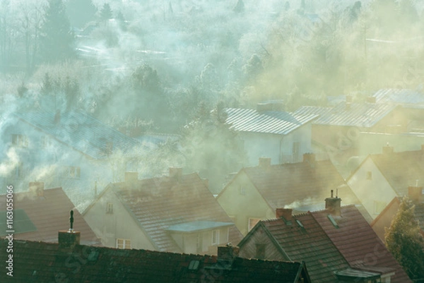 Obraz Smog nad dachami