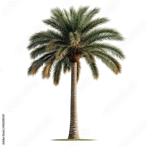 Fototapeta palm tree isolated on white, palm tree vector, palm tree illustration