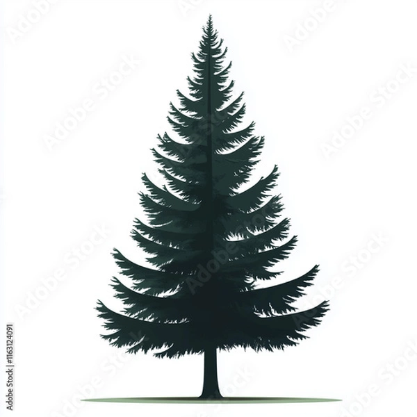 Fototapeta tree isolated on white, tree illustration, tree vector