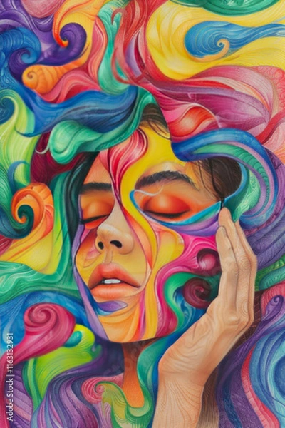 Obraz Energy and Mindfullness Healing Hands working human