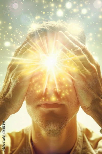Obraz Energy and Mindfullness Healing Hands working human