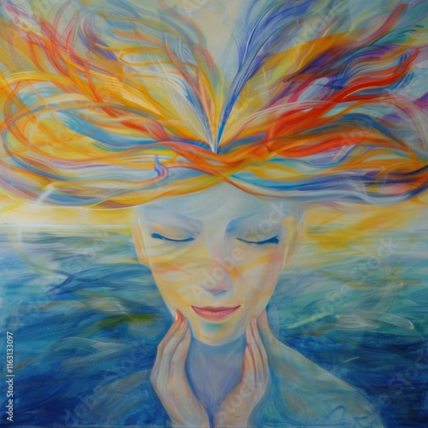 Obraz Energy and Mindfullness Healing Hands working human