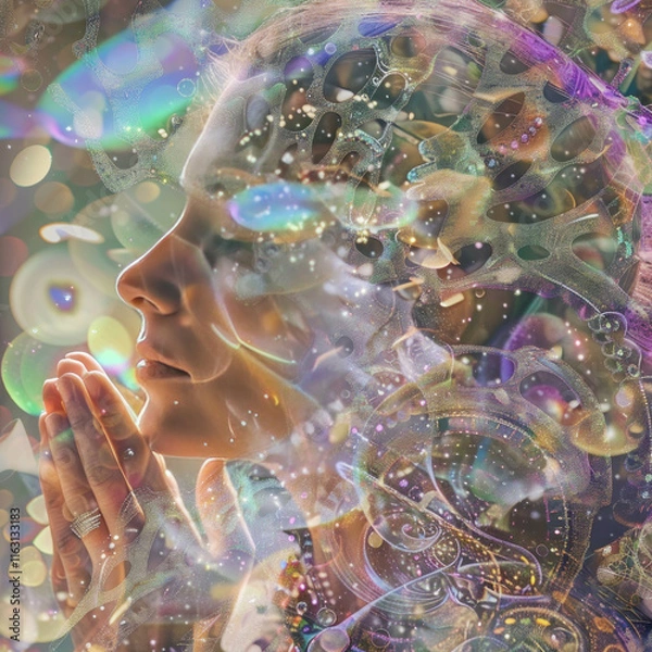 Obraz Energy and Mindfullness Healing Hands working human