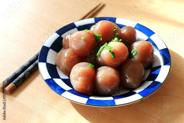 Obraz 玉こんにゃくの煮物
