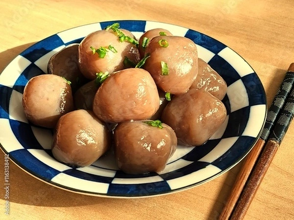 Obraz 玉コンニャクの煮物