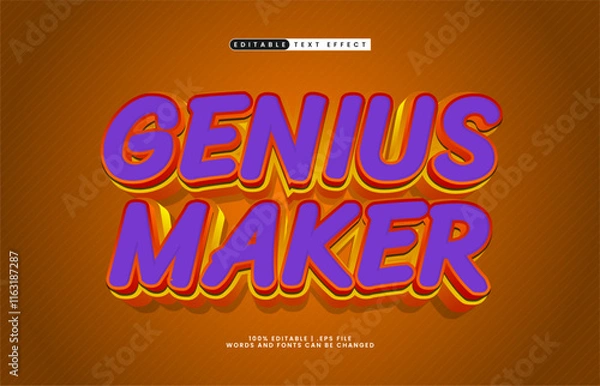 Obraz genius maker editable text effect with a art and good text style