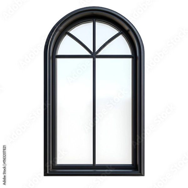 Obraz Black Wall Frame PNG cutout isolated on white and transparent background. black wall frame png, black photo frame transparent background, black frame cutout, isolated black frame, picture frame png,