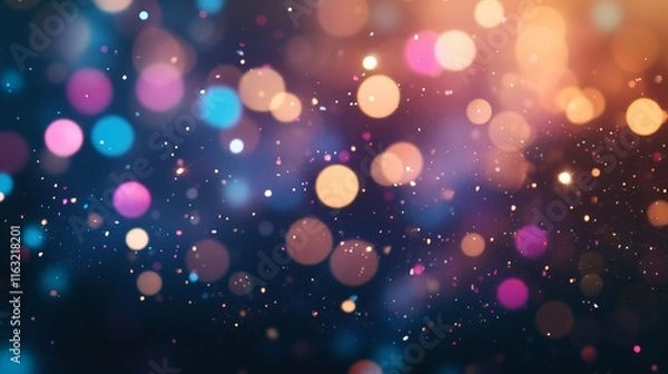Obraz Dreamy abstract bokeh background with soft light particles, perfect for overlays




