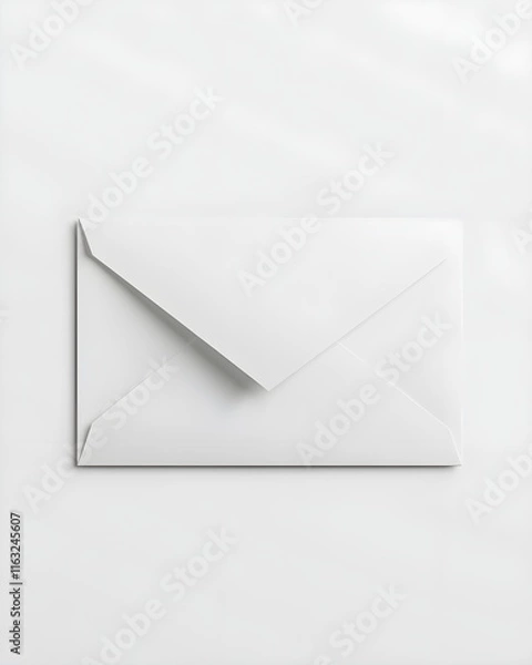 Fototapeta Blank White Envelope on White Background