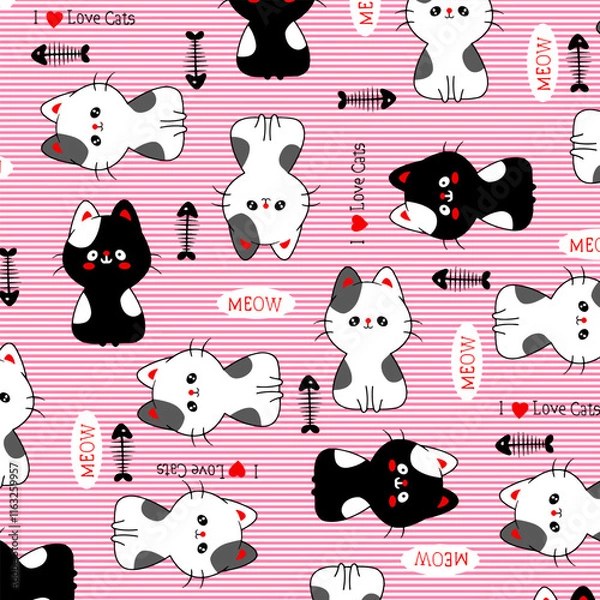 Fototapeta Abstract  cat  background suitable for home decore and wallpaper purpose

