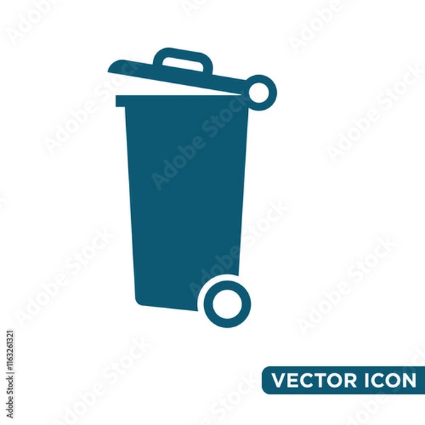 Obraz Minimalist Rubbish Bin Icon Design Template 