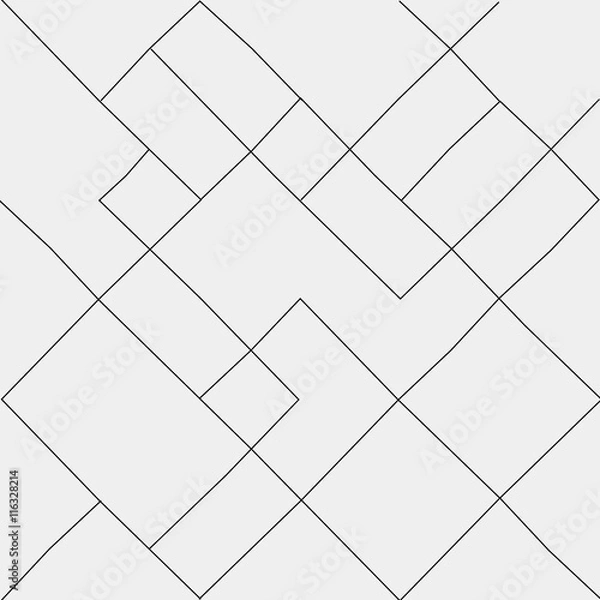 Obraz Geometric simple black and white minimalistic pattern, diagonal  thin lines. Can be used as wallpaper, background or texture.