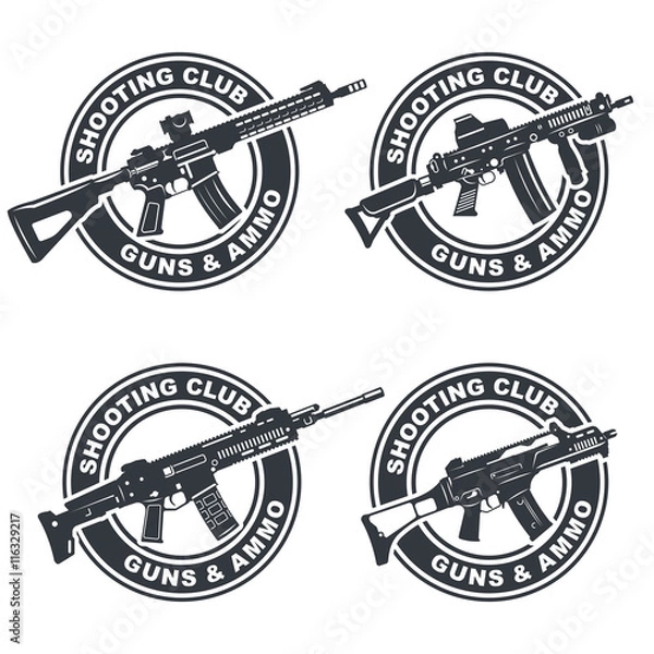 Fototapeta emblemat karabinu 3