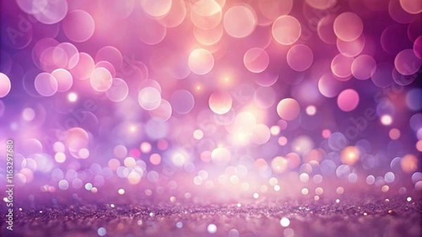 Fototapeta Shimmering Purple and Pink Bokeh Background with Sparkling Glitter
