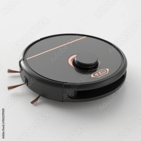 Fototapeta Modern Smart Robotic Vacuum Cleaner with Sleek Design and Features