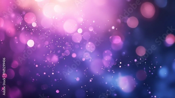 Fototapeta Purple bokeh lights with soft glowing effect, abstract decorative background