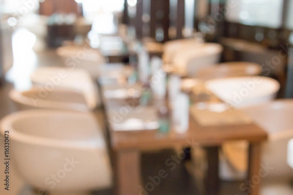 Obraz blur Modern restaurant or dinning room