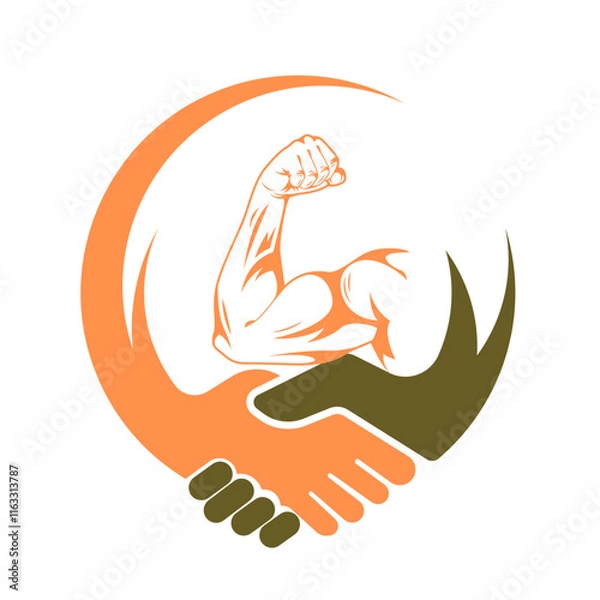 Obraz hands holding vector two hands strong the power