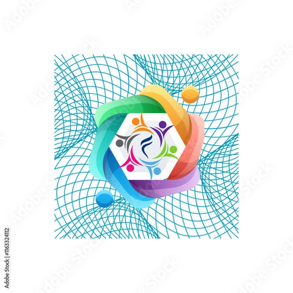 Obraz person in a circle