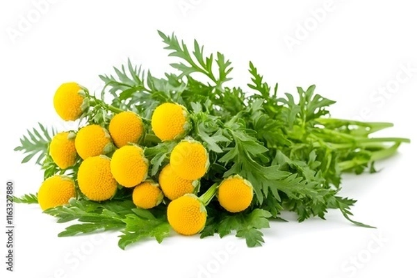 Obraz Tansy Isolated on White Background.