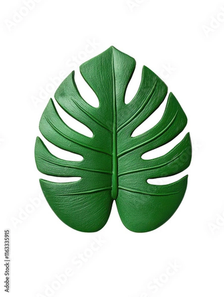 Obraz Green Curved Palm Frond with Evenly Spaced Leaves