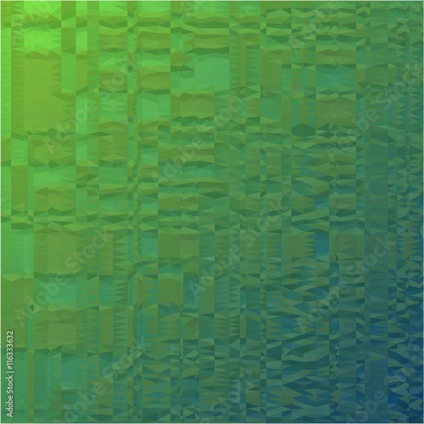 Fototapeta Green light triangle geometric shapes background