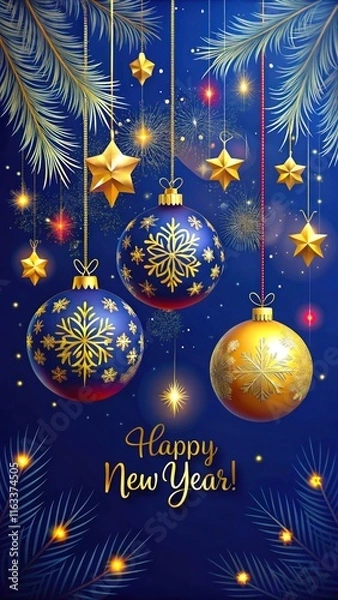 Fototapeta Happy New Year Wishes Background For Greetings To New Year Eve