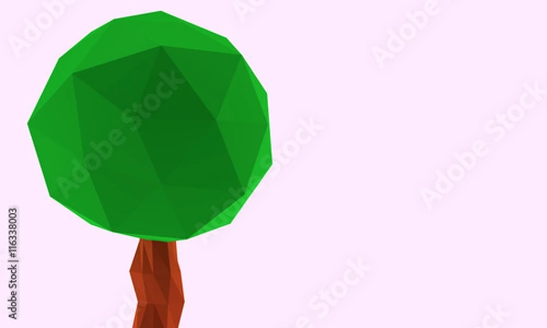 Obraz Low poly three