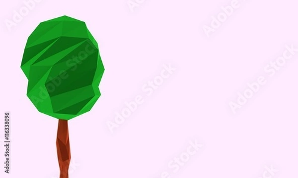 Obraz Low poly three