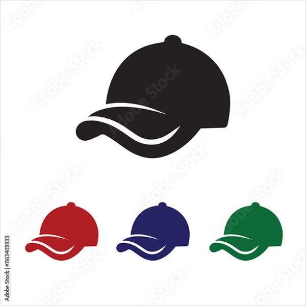 Fototapeta Cap Icon Simple Illustration Cap Vector image and hat vector graphic