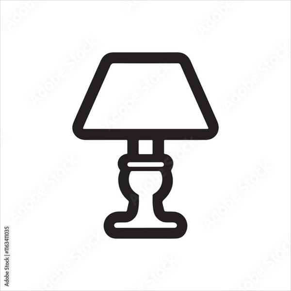 Fototapeta Table Lamp Icon Vector Art, Icons, and Table Lamp vector illustration Graphics