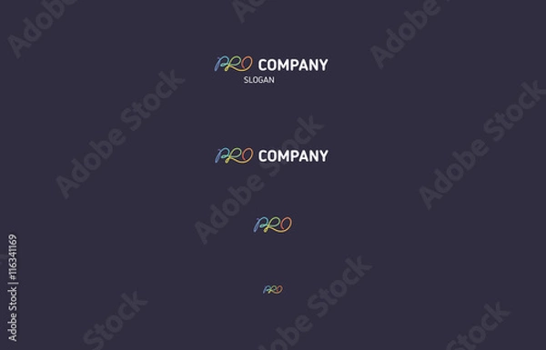 Obraz Pro continuous line infinity flat logo