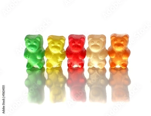 Obraz Gummy bears on white