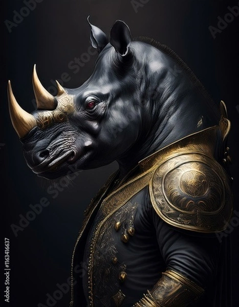 Obraz black and white horse