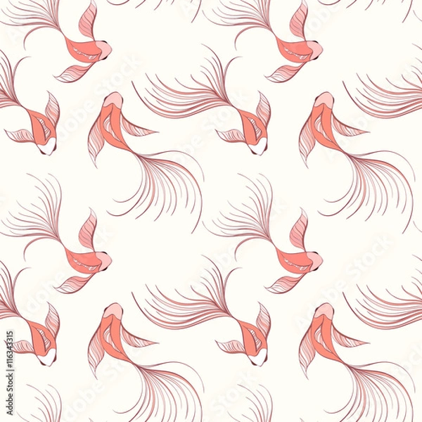 Obraz fish seamless pattern