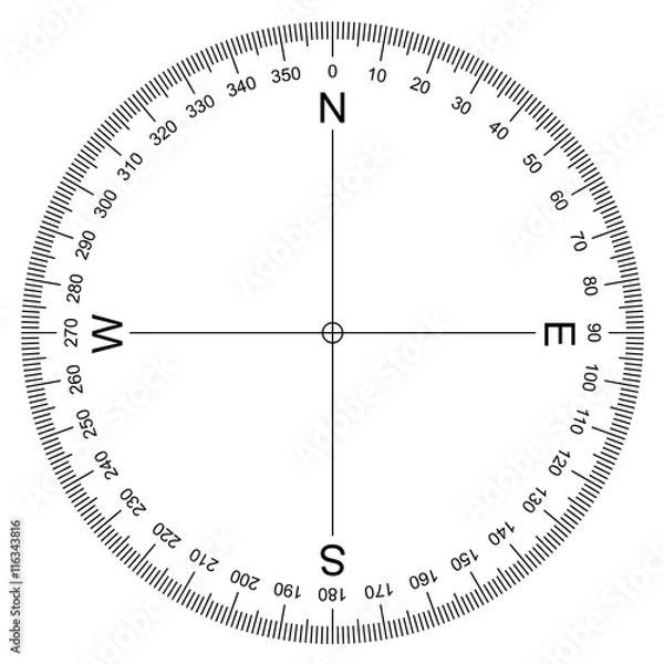 Obraz Compass Protractor