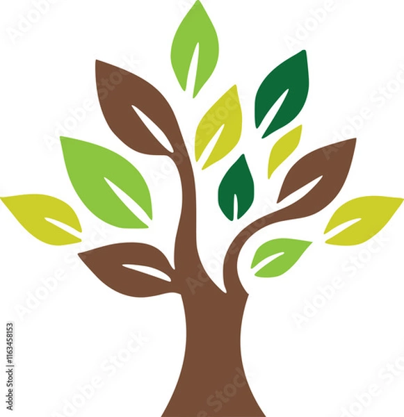 Fototapeta tree design with leaves vector file