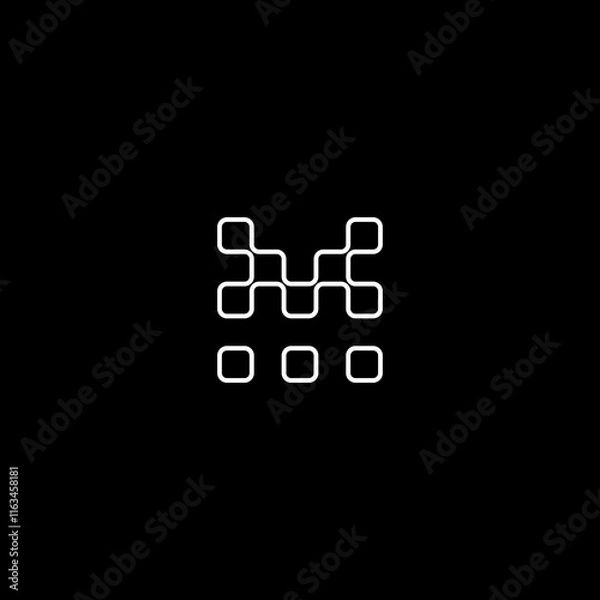 Fototapeta icon M tech template elements